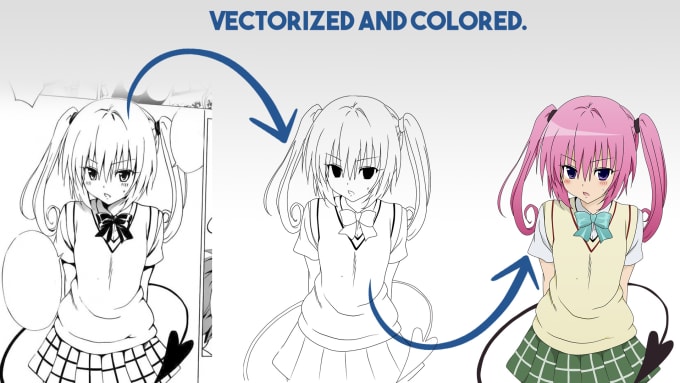 Bestseller - do an outstanding vector of any anime image you provide me