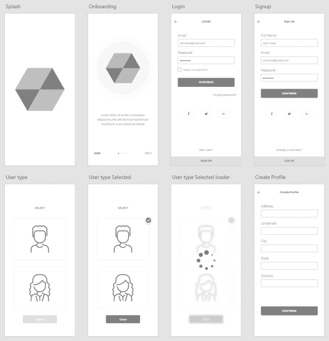 Gig Preview - Create your app wireframe