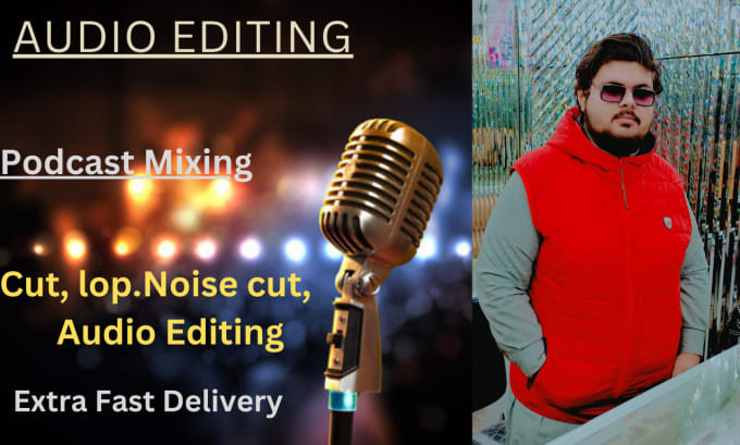 Gig Preview - Edit improve clean your recorded voiceover or podcast audio , video music mixing