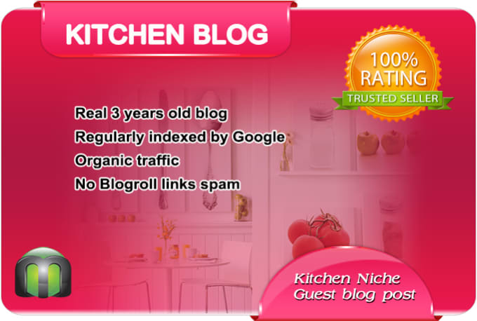 Gig Preview - Offer SEO expert guest posts and backlinks on my kitchen blog