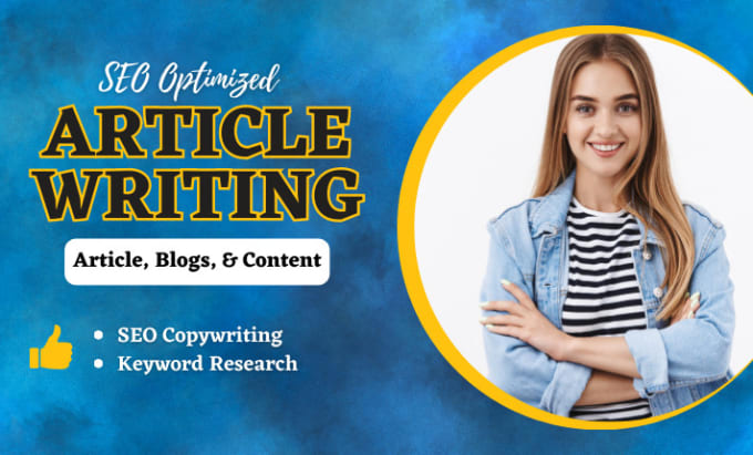 Gig Preview - Do SEO friendly article, blog posts, and content writing