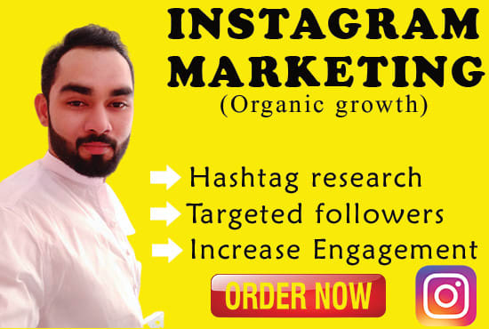 Gig Preview - Do organic instagram marketing for business growth