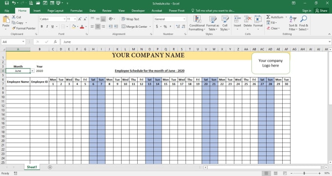 Gig Preview - Create a custom excel template