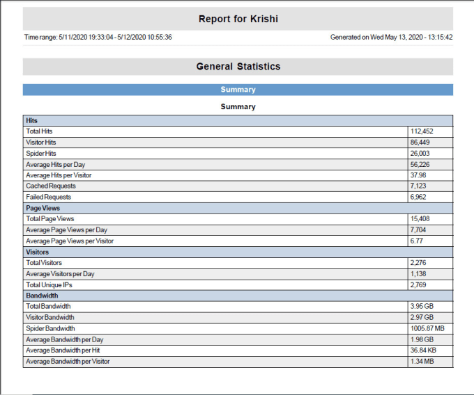 Gig Preview - Analyze weblog report for your website