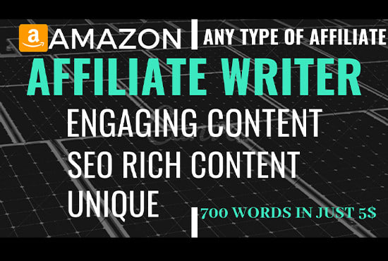 Gig Preview - Write amazon affiliate articles