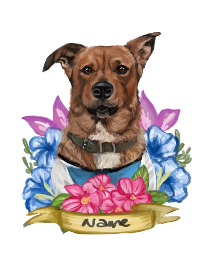 Gig Preview - Make a digital paint of your pet