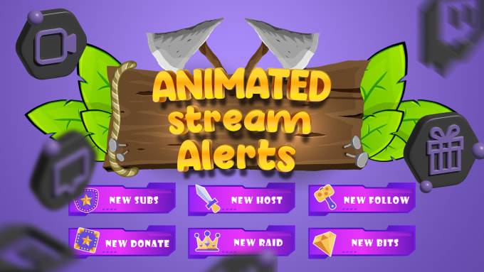 Gig Preview - Create awesome animated twitch alert for your stream