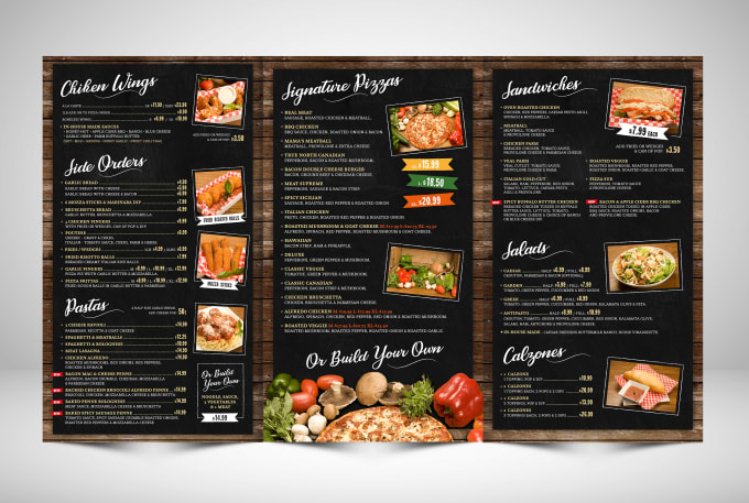 Gig Preview - Design your unique menu