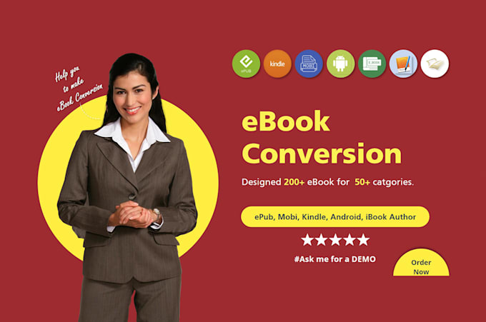 Gig Preview - Ebook conversion from any file format into epub and kindle format