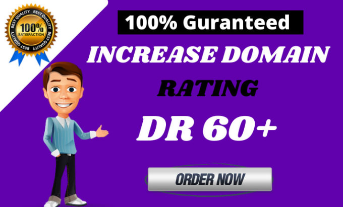 Gig Preview - Increase ahrefs DR domain rating 60 plus with seo backlinks