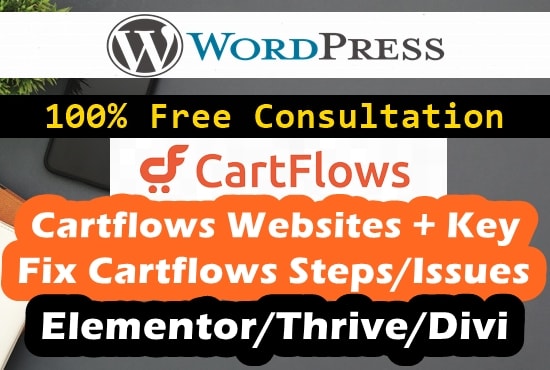 Gig Preview - Develop and design wordpress cartflows  sales funnel website