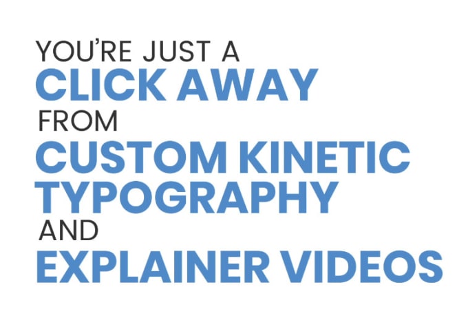 Gig Preview - Do custom kinetic typography and 2d explainer video