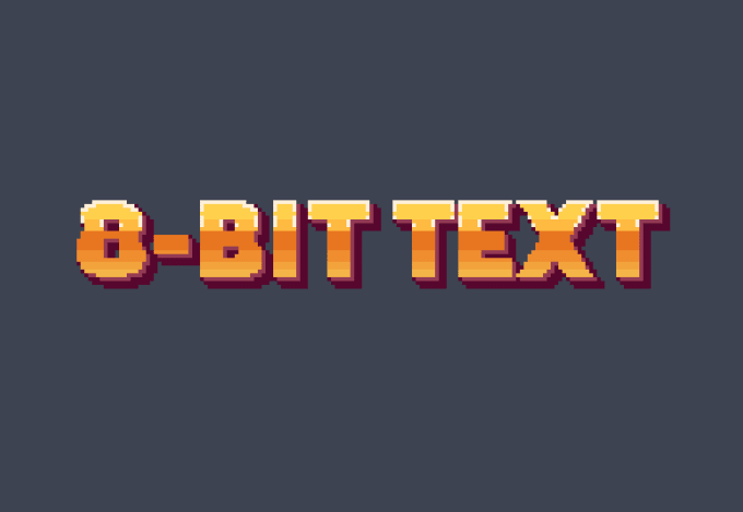 Gig Preview - Do pixel art style text typography