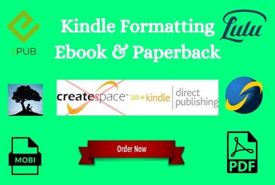 Gig Preview - Ebook formatting paperback formatting for amazon kindle