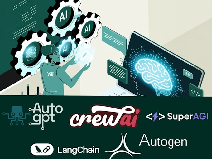 Gig Preview - Build custom ai agents using crewai, autogen, superagi, and langchain