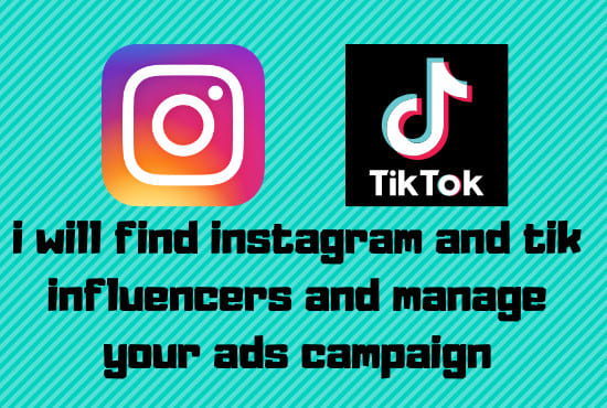 Gig Preview - Research instagram and tiktok influencers and manage your ads