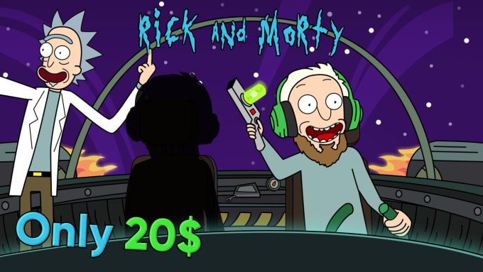 Gig Preview - Draw your portrait as a rick and morty cartoon character