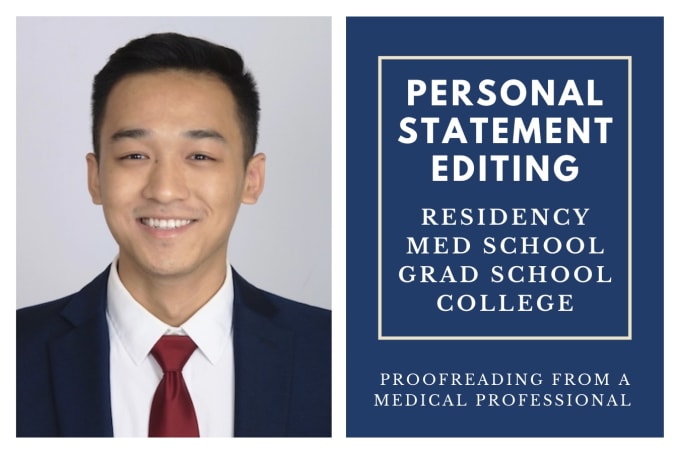 Gig Preview - Proofread your personal statement for residency or med school