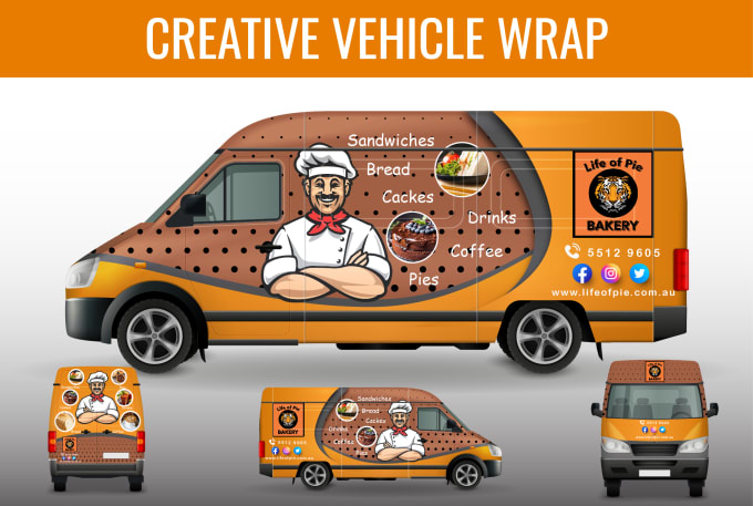 Gig Preview - Awesome vehicle wrap design 24hourse van, cars, truck