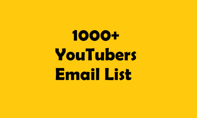 Gig Preview - Give you an email list of youtubers influencers