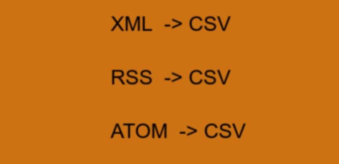 Gig Preview - Convert xml to csv, atom or rss to csv, any file conversion using php script