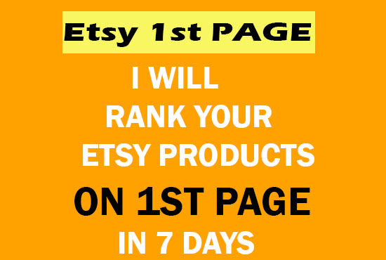 Gig Preview - Rank your etsy product on first 1st page in 7 days