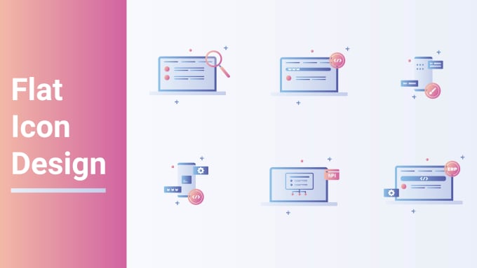 Gig Preview - Design flat icon set for websites and apps