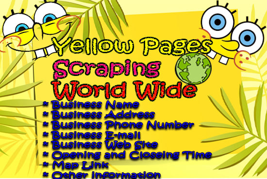 Gig Preview - Scrape yellow pages to get email lists, phone, and more info