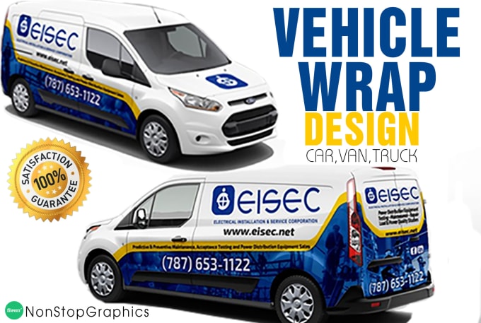 Gig Preview - Make professionally any vehicle wrap design in  24 hours