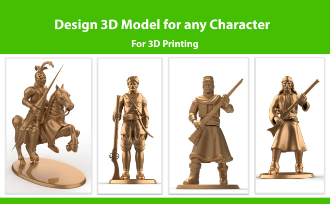 Gig Preview - Sculpt a 3d model, 3d character for 3d printing