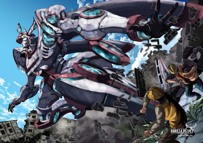 Bestseller - do anime style mecha robot illustrations