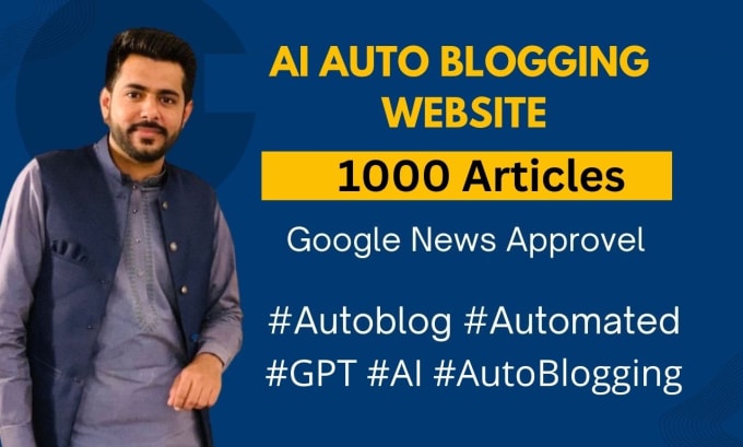 Gig Preview - Create auto blogging ai chatgpt automated wordpress website