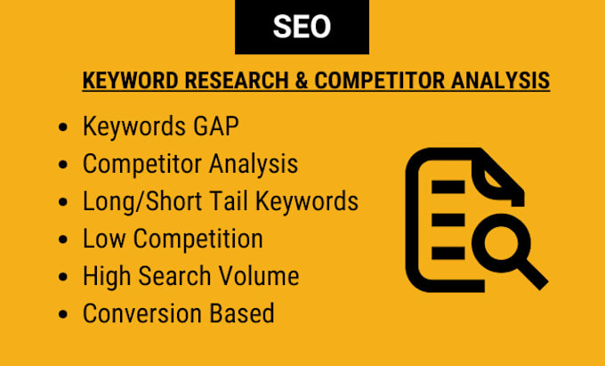 Gig Preview - Do keyword research and competitor analysis for your business website