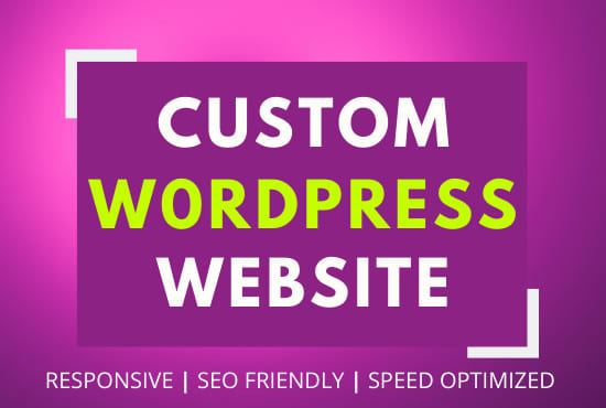 Gig Preview - Design responsive SEO friendly wordpress website in 24hours