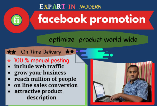 Gig Preview - Provide any business facebook promotion service worldwide