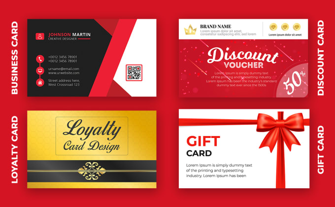 Gig Preview - Design modern business card, loyalty card, gift voucher, coupon, membership card