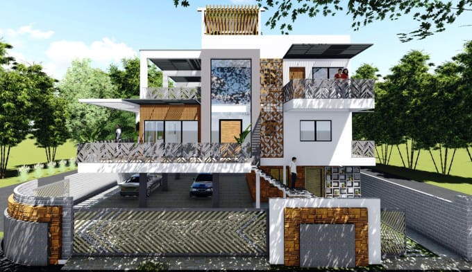 Gig Preview - Do 3d architectural rendering house exterior design