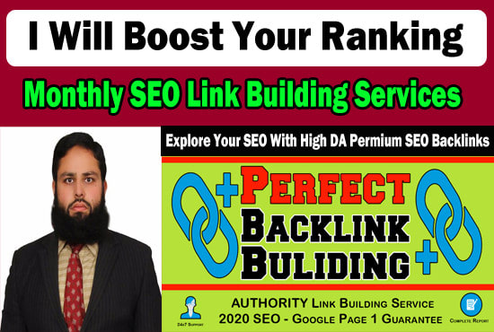 Gig Preview - Boost your ranking with monthly SEO link building services