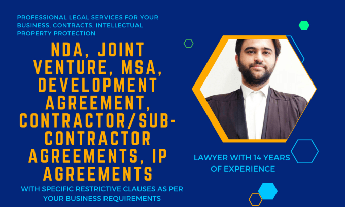 Gig Preview - Be your lawyer to draft legal contracts and agreements