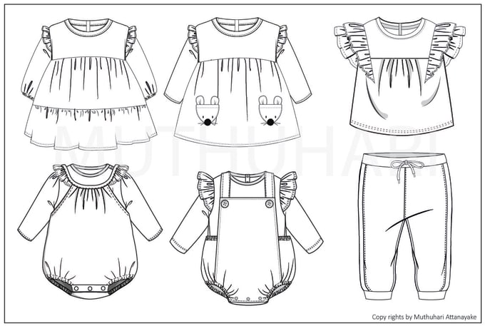 Gig Preview - Do technical illustrations for fashion garments