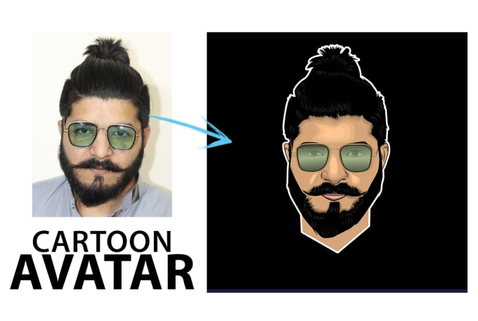 Gig Preview - Draw cartoon or flat avatar from your photo