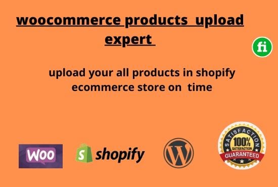 Gig Preview - Upload and list product in your woocommerce shopify store