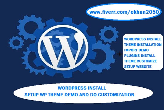 Bestseller - install wordpress , setup wp theme demo and do customization