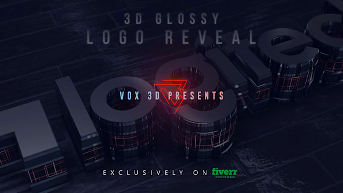 Gig Preview - Create glossy 3d animated logo reveal, intro