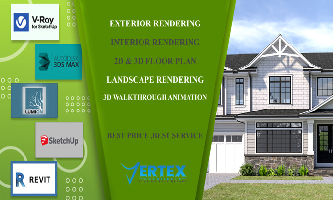 Bestseller - do interior and exterior design with 3d render