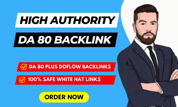 Gig Preview - Provides high authority da 90 plus SEO dofollow backlinks