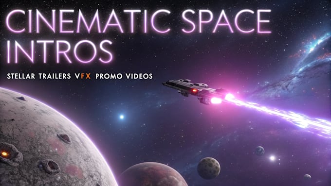 Gig Preview - Create cinematic space intros, trailers, promo videos with stunning effects