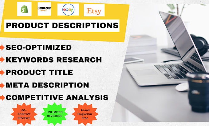 Gig Preview - Write product descriptions and amazon listing optimization