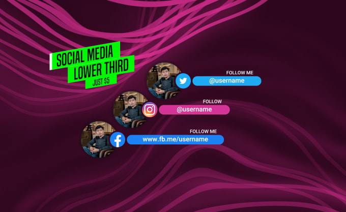 Gig Preview - Create and animate your lower thirds for social media