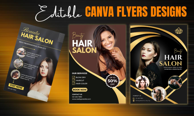 Gig Preview - Design editable flyer, event flyer, business flyer in canva